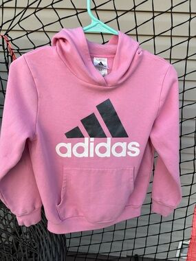 adidas Pink Hoodie with Black Logo